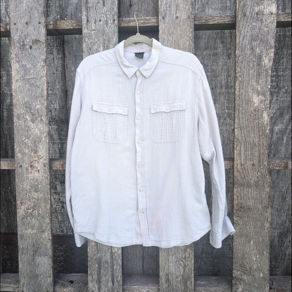 NAU Organic Cotton / Hemp Long Sleeve Button Down Men's XL